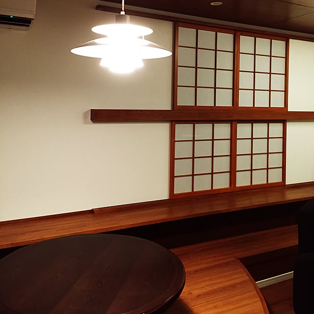 Lounge,注文住宅,マイホーム,新築,ダイニング,北欧と和のコラボ,ちゃぶ台,ルイスポールセン ph5,照明,和モダン,障子,小上がりカウンター Mikiの部屋