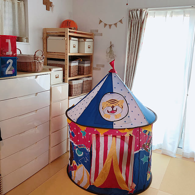 Bedroom,こどもと暮らす。,子供と暮らす。,収納部屋,和室,キッズテント,ニトリ,Bedroom,コメントお気遣いなく♡,インスタやってます♡,インスタ→nao.sunny,LIMIA→naosunny,ナチュラルインテリア,フレンチカントリー,フレンチナチュラル naosunnyの部屋