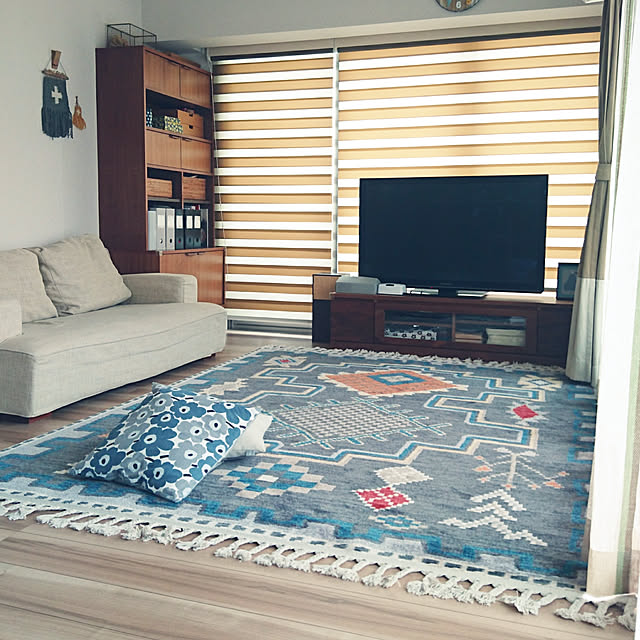 Lounge,イケヒコ,ウィルトン,ヒコラー,イケヒコ・コーポレーション,モニター中,マンション暮らし,キリム柄,いつもいいねやコメありがとうございます♡,子どもと暮らす mamiの部屋