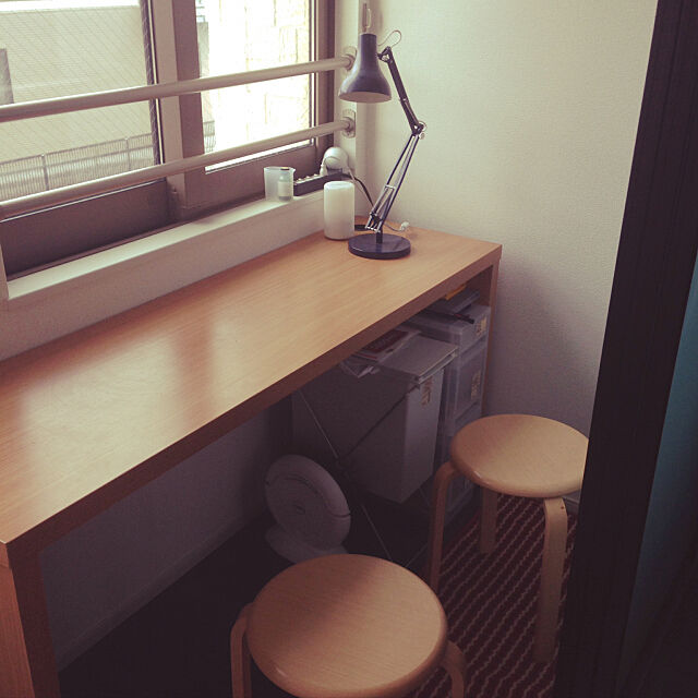 My Desk,一人暮らし,サンルーム,無印良品 Atsushiの部屋