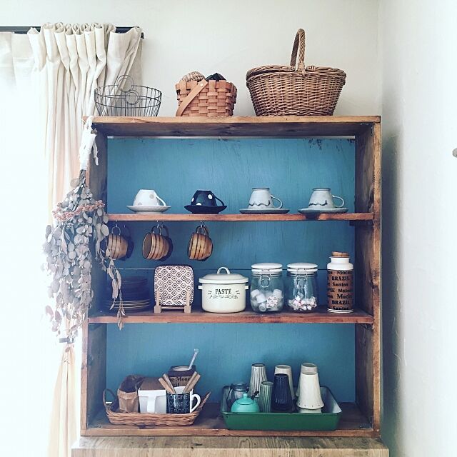 My Shelf,食器棚,見せる収納,見せる派,山善収納部,DIY kumiの部屋