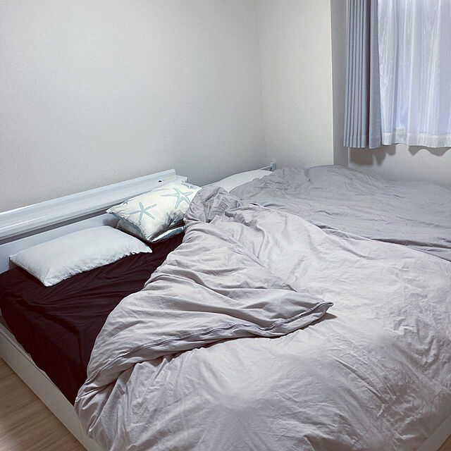 ダブルベッドとシングルベッド,シングルベッド,ダブルベッド,ニトリ,Bedroom kasuminの部屋