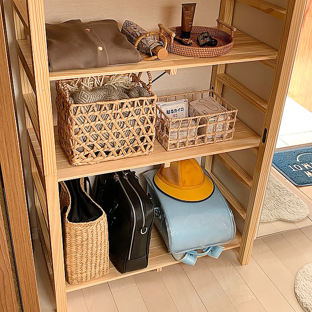 Entrance,時短アイテム,収納,パイン材,ラック,木製家具,身支度スペース,お出かけセット,身支度コーナー,Grande,見てくださってありがとうございます♡,身支度をスムーズに,飾り棚,ナチュラル,ナチュラルインテリア koko_hikaの部屋