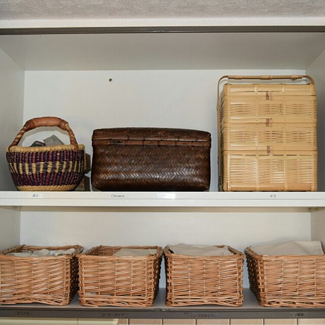 シンプルライフ,ミニマリスト,白竹三段box ,お弁当箱収納,キッチン収納,築20年 8の部屋