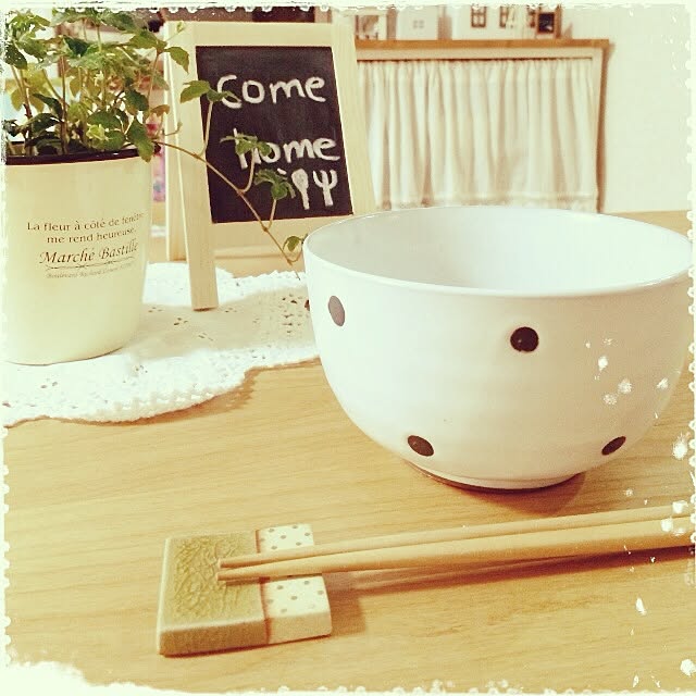 My Desk,箸置き,食器をついつい買っちゃう…！,ドット柄,食器,ダイソー,100均 asami.の部屋