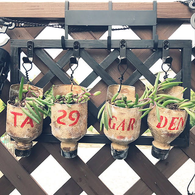 セリア,ペットボトルリメイク,三日月ネックレス,ラティスフェンス,100均DIY,多肉植物のある暮らし,多肉寄せ植え用に♥,Entrance ayayanの部屋