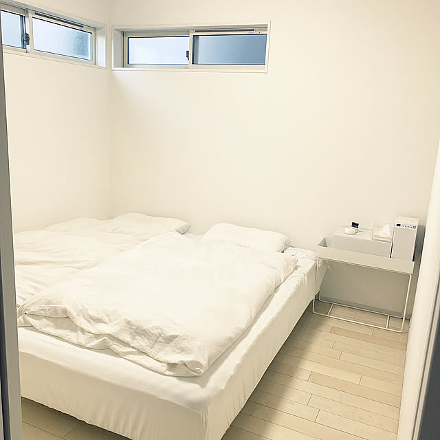 アロマストーン,脚付きマットレス,寝室,平屋暮らし,イベント参加,家事ラク♪,ホワイトインテリア,無印良品,シンプルが好き,ちいさなおうち,スイートオレンジ,ASH精油,真正ラベンダー,Bedroom,四畳半の寝室,ふとん乾燥機 Mikiの部屋