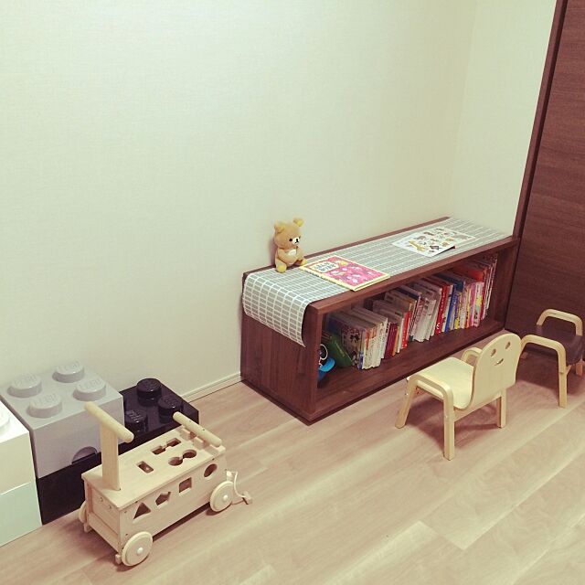 My Shelf,収納,きこりの小いす,木のおもちゃ,レゴ収納,絵本棚,ローテーブル,ベンチ,無印良品,北欧,こどもと暮らす。 Yukaの部屋