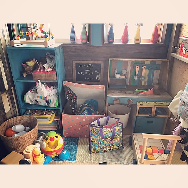 Bedroom,before画像,渋ポップ,レトロ,キッズスペース,山善,山善収納部,サンプリング当選,おもちゃ収納,instagramと同じpic yuuu9の部屋