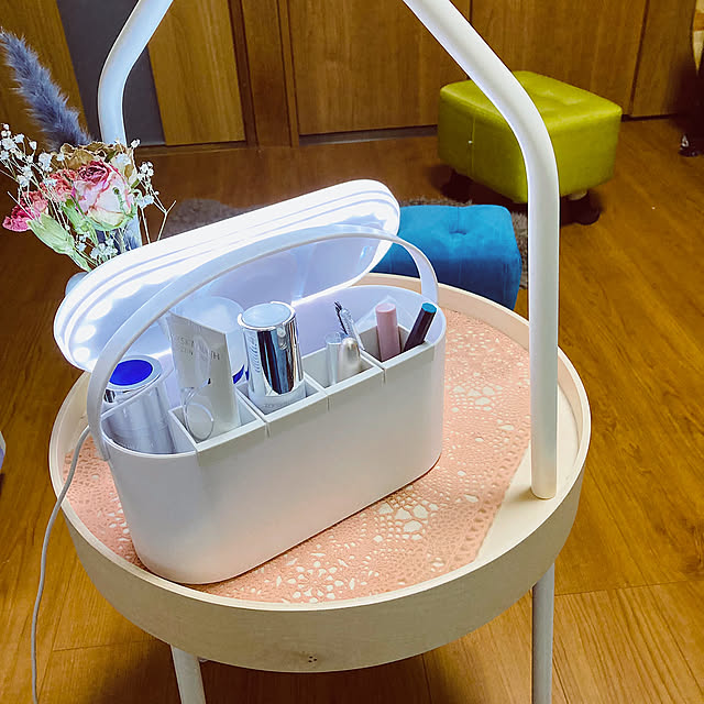 3コインズのフラワーベース,メイクボックス,フランフラン,買ってよかったもの,ドライフラワーのある暮らし,サイドテーブル,IKEA,Lounge mimichankの部屋