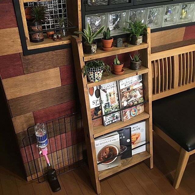 My Shelf,ラダーシェルフDIY,ブックシェルフDIY,DIY,カフェ風,植物のある暮らし,cafe風,コンテスト参加 ANNAの部屋