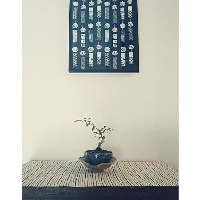 My Shelf,盆栽,イベント参加,コメントお気遣いなく,玄関ホール,手ぬぐい額縁,和も洋も好き fumiの部屋