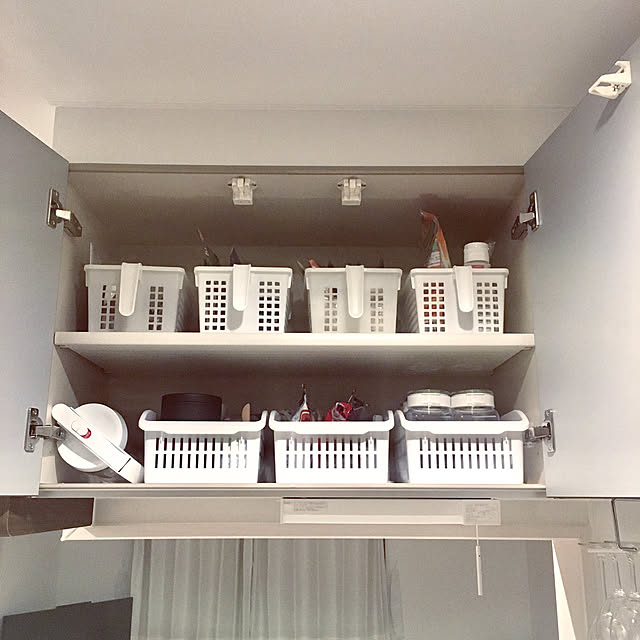 Kitchen,カゴ収納,吊り戸棚,北欧,一人暮らし,1LDK waraの部屋