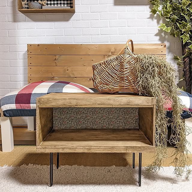 My Desk,DIY,インテリア,セリア,100均DIY,ミニテーブル,100均アイテム,100均木材 Angelの部屋