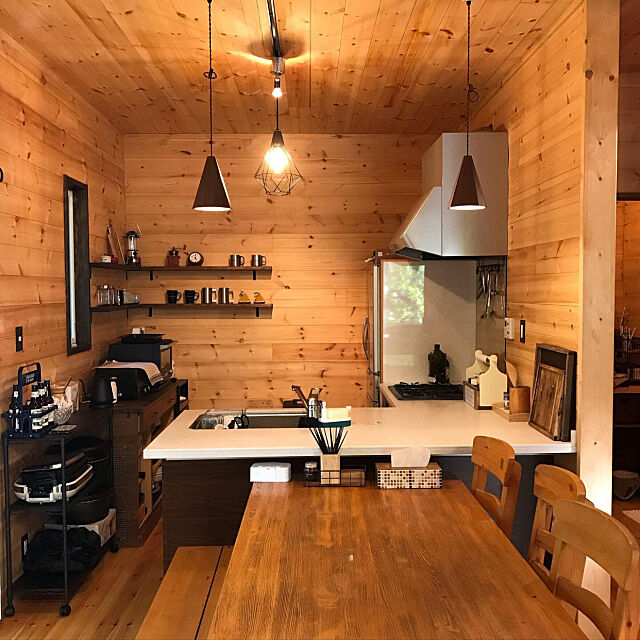 別荘,ログハウス,DIY,Kitchen hukurou2128の部屋