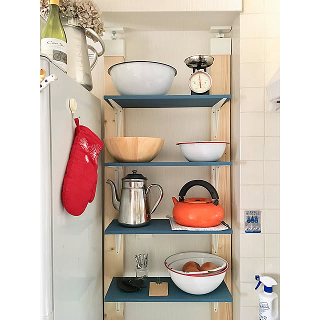 My Shelf,収納,キッチン,LABRICO,ラブリコ,DIY,ドライフラワー 8_birdsの部屋