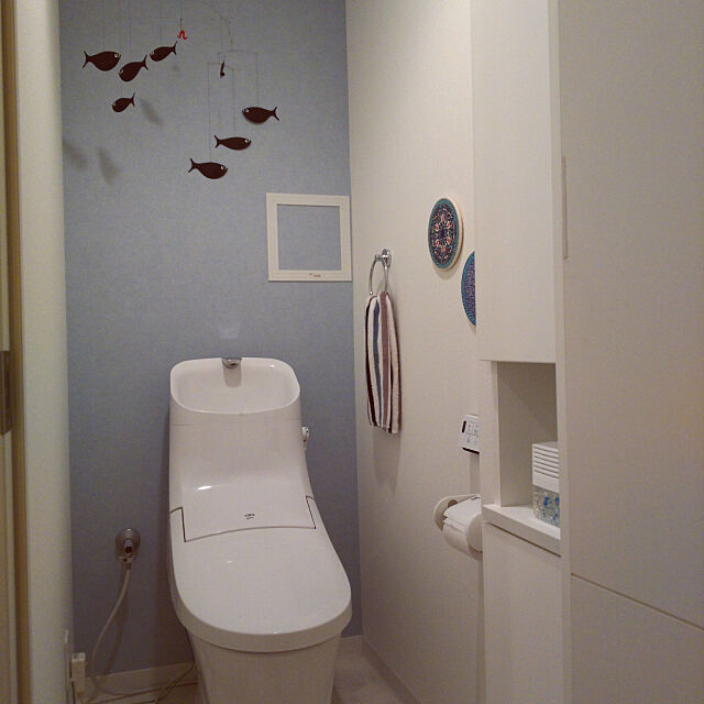 Bathroom,モビール,北欧,アクセントクロス KR-Kwkの部屋