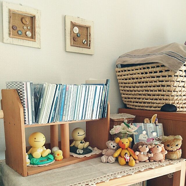 My Shelf,DIY,ぬいぐるみ,CDラック,写真たて,思い出の品,マイホーム,フチ子さん,ダッフィー yamaの部屋