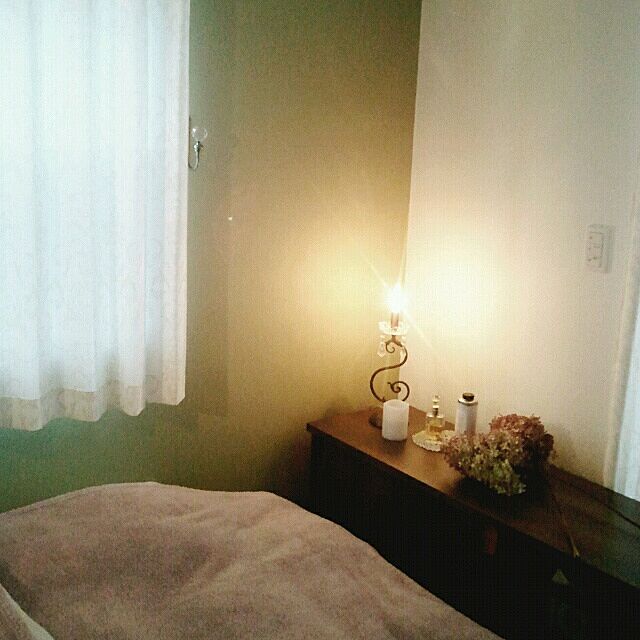 Bedroom,間接照明,ベッド asasaの部屋