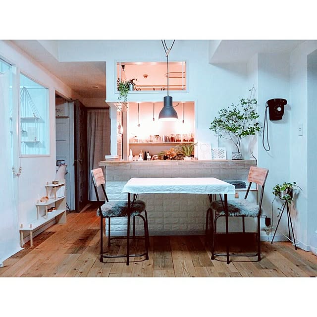 Blogやってます♪,グリーンのある暮らし,マンション暮らし,IKEA,照明,リビングに枝もの,グリーン,DIY,夜画像,NO GREEN NO LIFE,ドウダンツツジ,枝もの,ak3-リビング ak3の部屋
