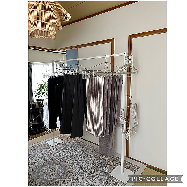 Bedroom,室内干し,部屋干し,わたしの暮らしアワード,2人暮らし,ランドリーグッズ,組み立て式,お悩み解決,ヤマソロ,山崎実業 tower,室内干しランドリー用品,RoomClipショッピング,おうち見直し企画,折り畳み室内干し tower,モニター投稿④ yasuyo66の部屋