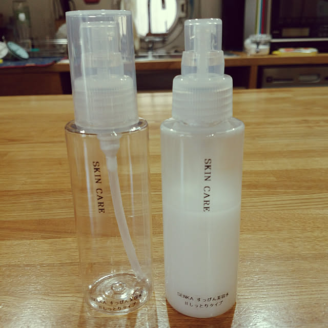 Bathroom,無印良品,化粧水ボトル,詰め替え,テプラ,ラベリング Rudyの部屋
