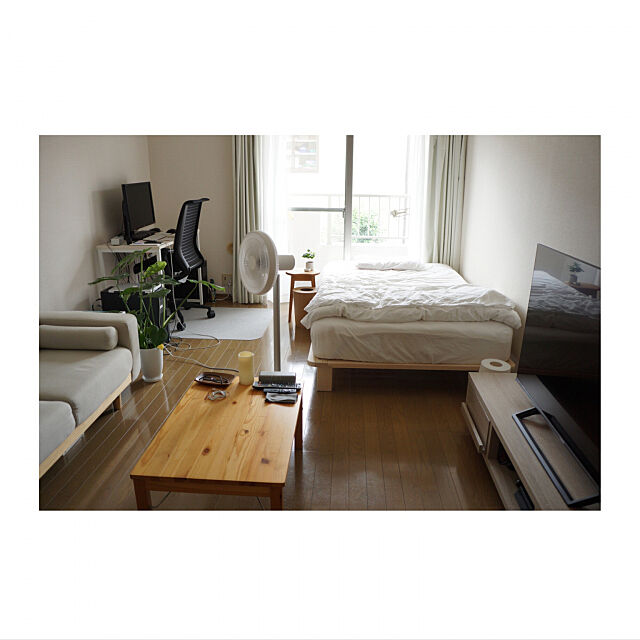 無印良品,ナチュラル,一人暮らし,北欧,9畳,楽器のある部屋,9畳1K,9畳一人暮らし,観葉植物,IKEA,Overview Yukiの部屋