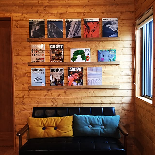 On Walls,ブックシェルフ,ワンダーデバイス,BESSの家,住むより楽しむ,GO OUT,BRUTUS,DIY,HAY,カリモク60 forest_cruiserの部屋