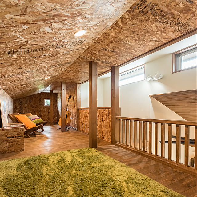 On Walls,ロフト,平屋の家,床塗装 wkmの部屋