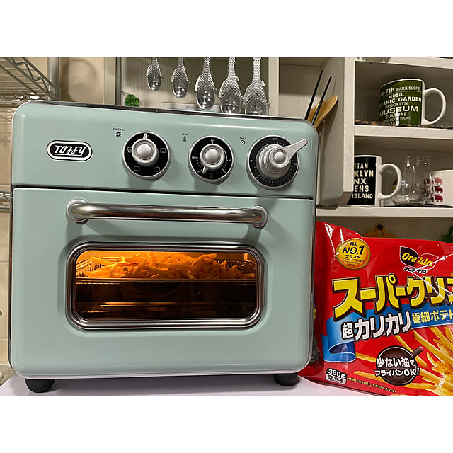 簡単ご飯,朝食,ポテト,toffyノンフライオーブントースター,Kitchen,20231006掲載,RoomClipMagに載りました♥️ momocchiの部屋
