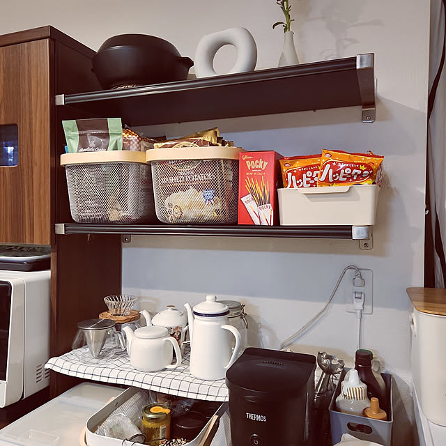 Kitchen,IKEA,建売住宅,生活感,セリア,16畳LDK,キントー土鍋,かべかけ棚 zonoの部屋