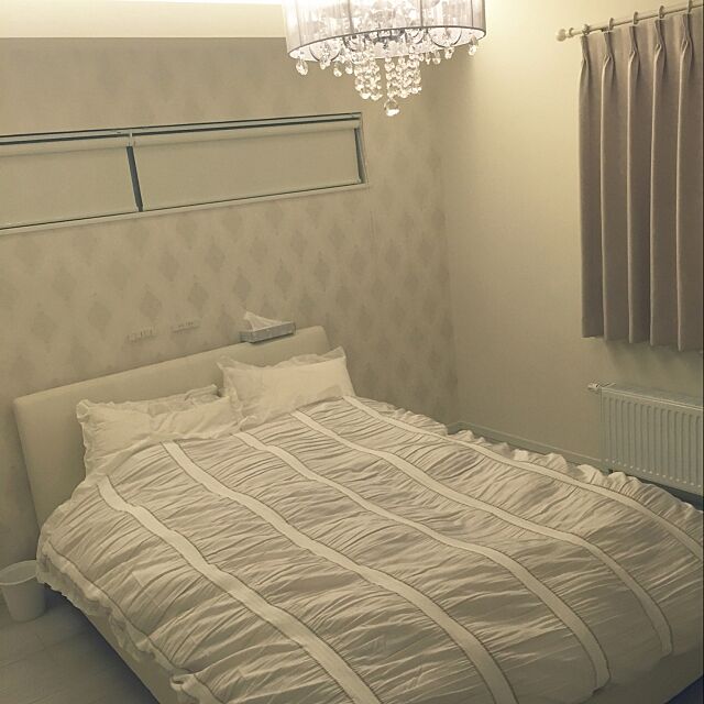 Bedroom,ホワイト,クラシカル,照明 aiの部屋