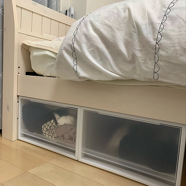 Bedroom,一人暮らし,6畳,1K,賃貸,ひとり暮らし,ナチュラル,シンプル,ひとり暮らし 1K,ニトリ,IKEA,北欧,雑貨,ベッド,無印良品 yuzuの部屋