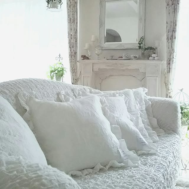 Lounge,白のチカラ,クッションカバー,ソファカバー,ジェラートピケ,クッションクラブ♡ s.mamaの部屋