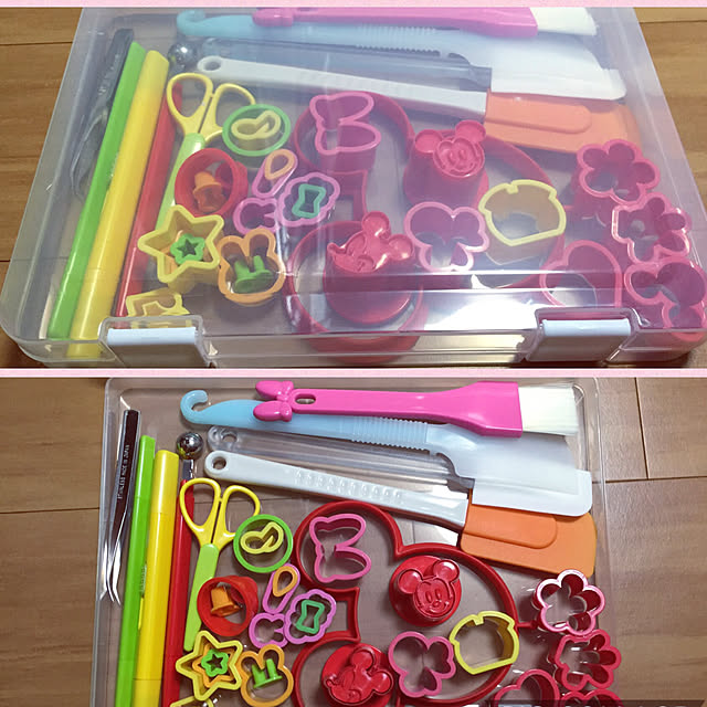 Kitchen,お菓子作り道具,型抜き,クッキー型,お菓子の型,細かいものの収納,ファイルケース,クリアケース,シンク下収納,シンク下,賃貸でも楽しく♪,ダイソー,セリア kiranriの部屋