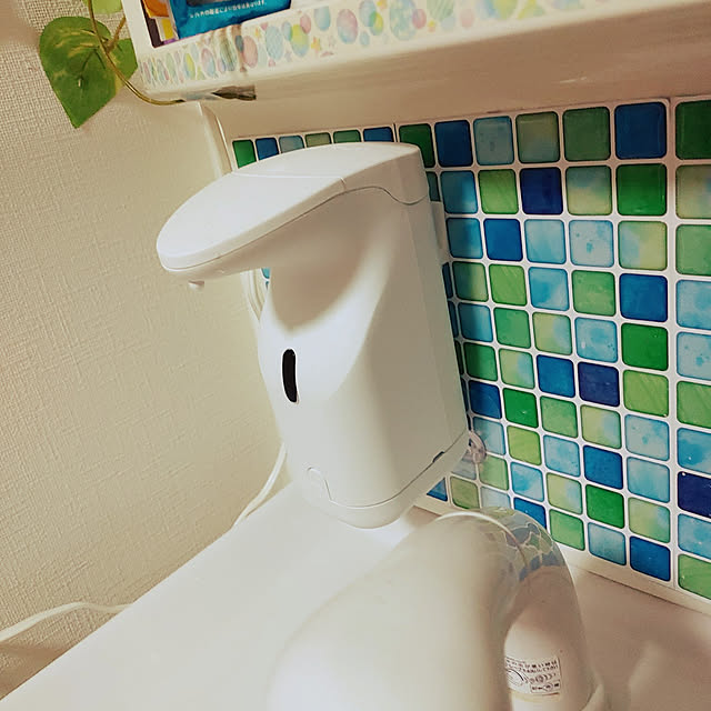 Bathroom,一人暮らし,1K 7畳,100均,収納,1K,セリア,ひとり暮らし,ソープディスペンサー,ハンドディスペンサー,浮かせる収納,浮かせる,オートディスペンサー michiの部屋