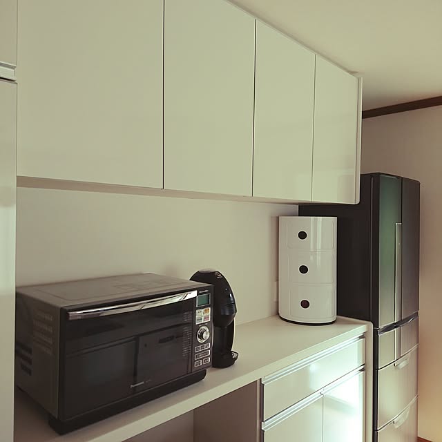 Kitchen,コンポニビリ,モノトーン,クリナップ,背面収納 osaosa8787の部屋