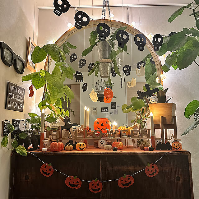 My Shelf,FlyingTiger,観葉植物,IKEA,ハロウィン,マンション,北欧インテリア,和箪笥,海外風インテリア,IKEA 雑貨,カフェ風インテリア,インドアグリーン,Instagramやってます,カラフルインテリア,ミラー,100均,100均マニア Tomoの部屋