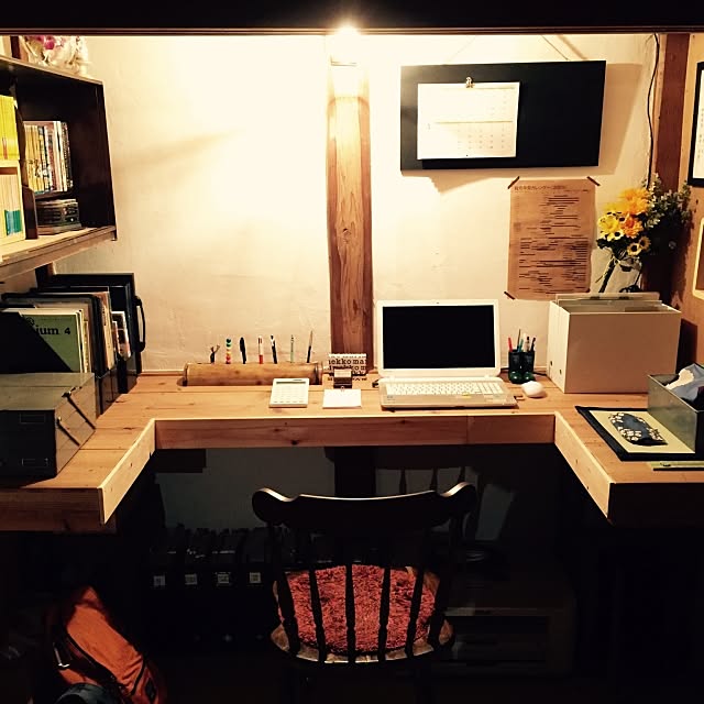 My Desk,漆喰,押入れ,DIY,古民家 FullCircleの部屋