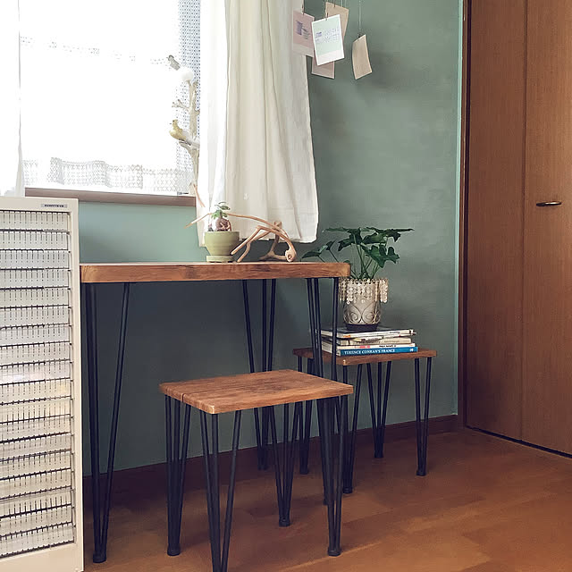 RoomClipショッピング,おうち見直しキャンペーン,My Desk,ありがとうございます,作業部屋,アートダイニング３点セット,KUROSHIO,お陰様で片付けも出来ました。,観葉植物のある暮らし,観葉植物,出窓,アイアンテーブル,アイアン,アイアン家具,リネンカーテン,IKEAカーテン,IKEA,流木,クーポンに感謝,ミルクペイント,壁ペンキ塗りDIY,ドレッシングテーブルブルー,プランターカバーリメイク,ボタンリメイク,ワイシャツのボタン,レターケース,(*^_^*) naive.coccoの部屋