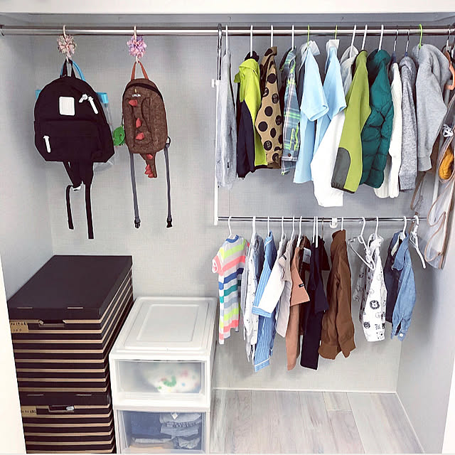 子供服収納,クローゼット収納,モニター応募投稿,こどもと暮らす。,男の子と暮らす。 shilohyの部屋