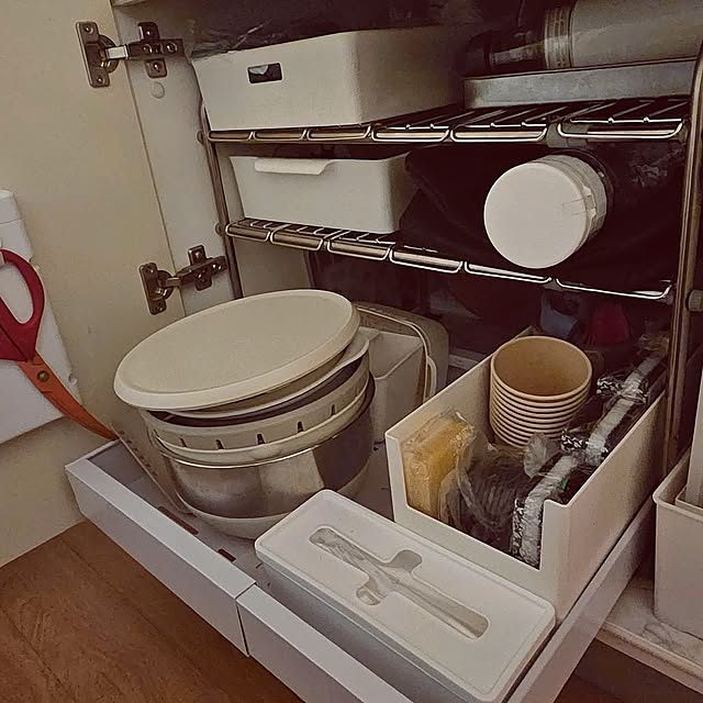 愛用品,2LDK,賃貸,賃貸インテリア,古い賃貸,狭い賃貸,賃貸でも楽しく♪,e-kit,シンク下収納,おすすめアイテム,狭くても負けない‼️ Miri.の部屋