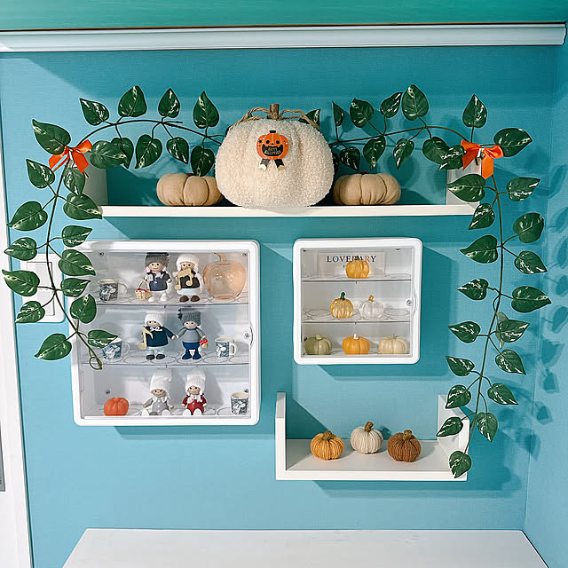 Bedroom,自己満足,自己満足の世界,ホコリ対策,セリア,毛糸編みパンプキン,プードルボアかぼちゃL,サリュの雑貨,サリュ,ティファニーブルーのアクセントクロス,ティファニーブルーの壁紙,和室4.5畳,和室のインテリア,和室,Renちゃんのかぼちゃ,かほちゃ,壁にも付けられるコレクションボックス,ダイソー500円商品,ダイソー300円商品,ダイソーのBOX,ダイソー購入品,ハロウィン,ニッセ,アクセントクロス ブルー,アクセントクロス,ビヨーンして見てね♡,オブジェ,北欧インテリアに憧れる,北欧,楽しいを楽しむ miyuの部屋