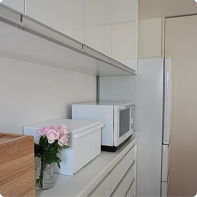 Kitchen,RoomClipショッピング,おうち見直し企画,積水ハウス,子どもと暮らす,towerシリーズ,こどもと暮らす,積水ハウス　イズロイエ,ホワイトキッチン,ブレッドケース,ブレッドケース　tower usan.22の部屋