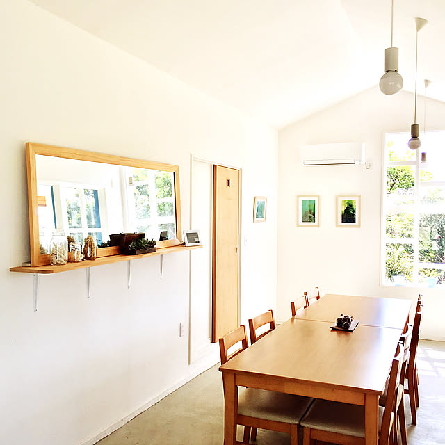 Overview,スタンドミラー,大きな窓,ペンダントライト,観葉植物,鏡のある部屋,楽天で買ったもの,保存ありがとうございます♡yucco yuccoの部屋