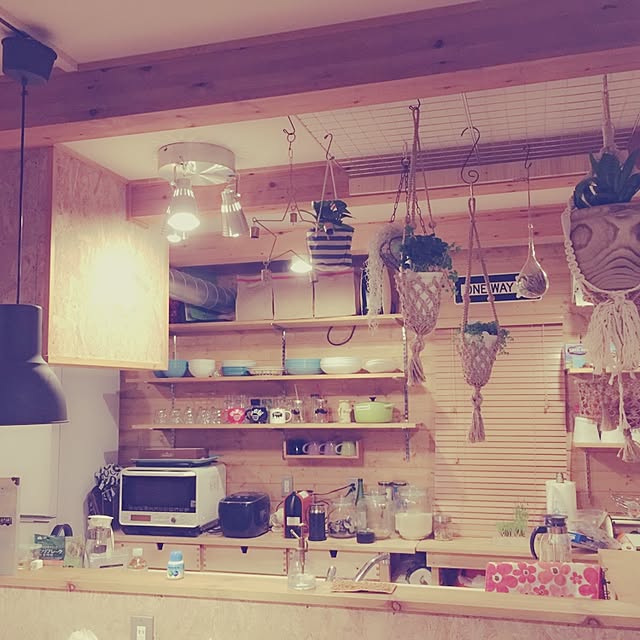 Kitchen,ワイヤーネット,ワンダーデバイス,ロンハーマン,雑貨,DIY,カフェ風,男前,ハンドメイド,観葉植物 Kenjiの部屋