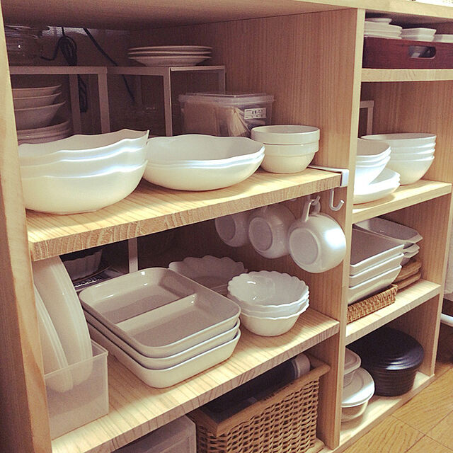 白い食器,食器棚DIY,手作り家具,カフェ風キッチン,カフェ風インテリア,My Shelf tamaharuの部屋