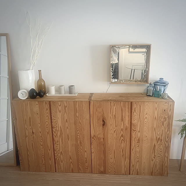 Bedroom,収納がない部屋,収納庫,IVAR,キャビネット,IKEA,一人暮らし,ひとり暮らし,１K,築50年以上 Ruriの部屋