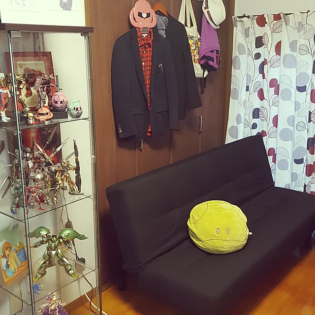 Bedroom,ソファベッド,1K,ワンルーム,IKEA,趣味部屋,オタク部屋,フィギュア,アニメ,ガンダム,ハロ,コレクション,家具,オタクだってインテリアにこだわりたい！ gdamの部屋