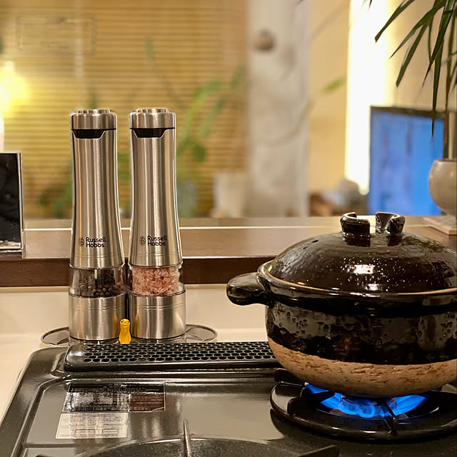 電動ミルソルト&ペッパー,かまどさん,Russell Hobbs ミル,小人♡,RoomClipショッピング,おうち見直しキャンペーン,Kitchen fukumaruの部屋